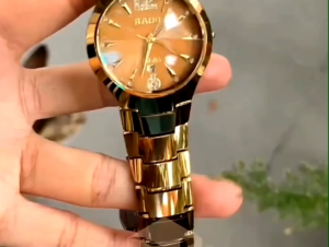 Đồng Hồ Nam dây đá size 38mm 3kim 2 lịch máy pin Nhật kính sapphire chống xước chống nước tốt