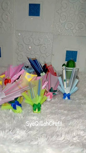 buket mini isi 2 slot kosong uang(10 pcs) panjang 10 cm