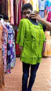 WOMEN WEAR LACE FLOWERS EMBROIDERY BLOUSES T (TWO)