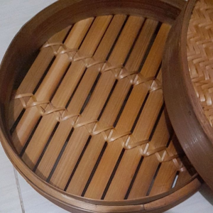 Klakat Bambu Dimsum 30cm Kukusan Bambu 1 Wadah dan 1 Tutup