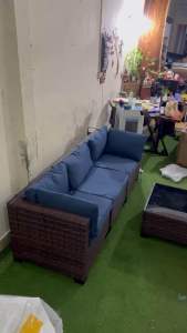 Bộ sofa mây nhựa ngoài trời đa năng