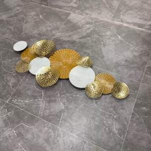 130x50cm Home Ornaments Iron Art Metal Hollowed Out Turtle Back Leaf Lotus Leaf Wall Decoration Background Hanging Ornaments