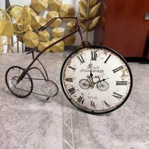 Vintage American Style Living Room & Bedroom Creative Bicycle Wall Clock Personality Decoration Clock To Do Old Bicycle Wall Decoration Mural