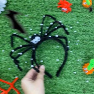 Twist Stick Devil Hairband Halloween Headwear Handmade diy Cute Funny Hat Headwear Creative Headband