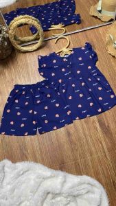 SETELAN ANAK PEREMPUAN RUFFLE 1-5th ONE SET RAYON ANAK PENDEK