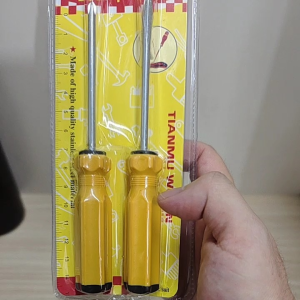 OBENG 2 PC SET 15CM PLASTIK MURAH PLUS MINUS D3610