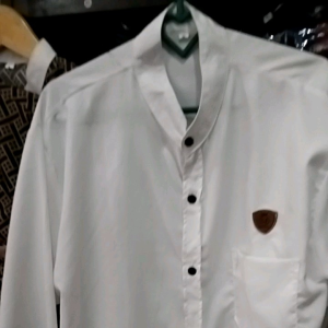 Baju Koko Pria Dewasa Muslim Motif Polos Full Kancing Bahan Full Katun