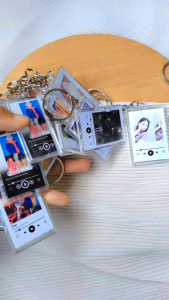 GANTUNGAN KUNCI MOBIL SPOTIFY AKRILIK / GANCI / COSTUM FOTO DAN TULISAN / TAS / KEYCHAN