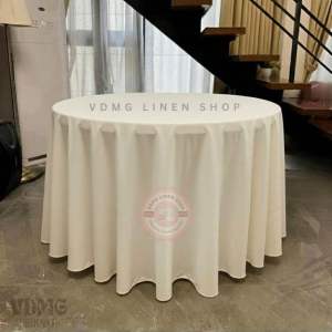 Round Table Cloth | Pongee Geena Fabric Long Time Use Floorlength Round Table Cloth