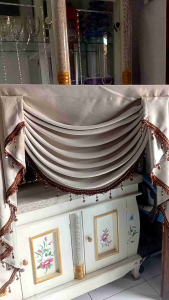 Gorden Poni 1Set model gelombang tirai mewah murah elegan hordeng pintu kamar