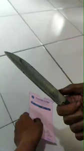 bilah mentahan pisau rencong mini