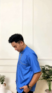 Baju Koko Couple Ayah Anak Laki Laki Lengan pendek Warna Burgundy Toyobo import Terbaru