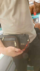 Kickers Genuine Leather Men Chest Bag & Waist Bag & Clutch 0134 23cm3cm14cm