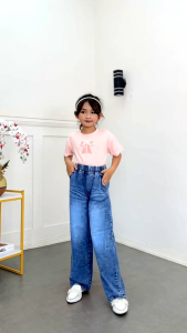 Celana anak kulot skena semi gombrong perempuan fashion
