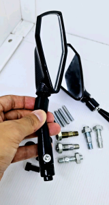 Spion Tomok 2772 Fering + Universal Baut Honda Yamaha Suzuki Warna Hitam BLACK