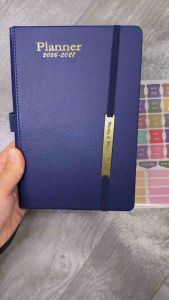 【SG Instcok】Year 2026 18month A5 Planner Notebook Hard Cover PU Leather Daily Weekly Schedule Record Book