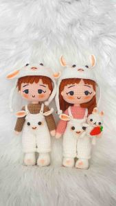 Búp bê bé thỏ couple (30x15)