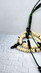 tasbih tijani batu marjan putih kombinasi yuser black C48