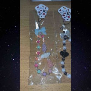 Strap Handphone Karakter / Tali HP Artis Viral Rantai Fashion Karakter Gantungan Kunci Kartun Manik-Manik Gelang