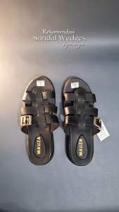 SANDAL WANITA SELOP WEDGES 3 cm Sandal kondangan simpel Elegan