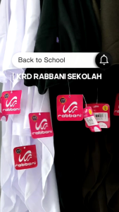 Kerudung Sekolah Rabbani Hemy Renda Serut Hijab Instan