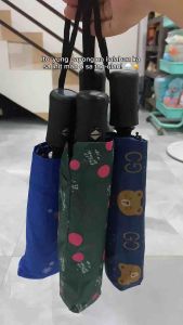 3 Folds Automatic Umbrella with Plain & Unique Designs (UV protection)