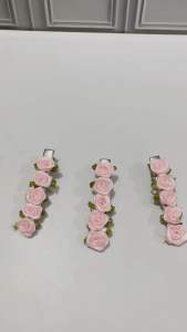 Ramona Pink Rose Flowers Hairpin Flower Jepit Rambut Bunga Inspired by Wicked Ariana Glinda Elphaba Hairclip Pin Jepitan Poni Handmade Fashion