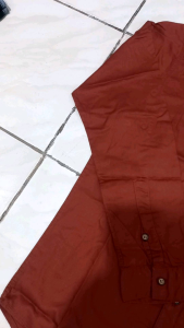 Kemko Poster Kerah Sanghai Polos Lengan Panjang Kemeja Koko Pria Dewasa