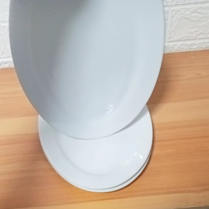 SET FOR 3 PIECES CERAMIC OVAL PLATER SIZE 13INCHES X 8INCHES