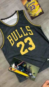 JERSEY CHICAGO BULLS 23 HITAM EMAS BLACK GOLD SWINGMAN