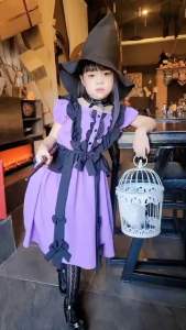 ชุดฮาโลวีนเด็ก ชุดแม่มดเด็ก พร้อมหมวกสวยๆ