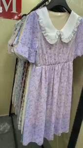 Korean version of the new fashion style womens summer long dress best-selling puff sleeve dress