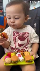 Happy Little Chef Sandwich Frensh FriesHamburger setToy DIY Fast Food Set