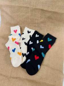 Tất (vớ) trái tim màu cao cổ