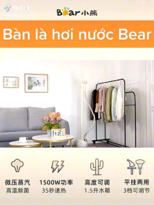 [ Chính hãng]Bàn là hơi nước BEAR 15L