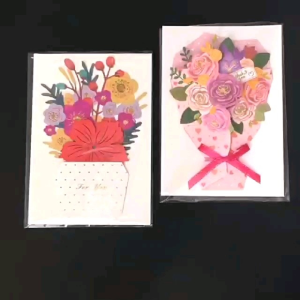 🌹Msia stock🌹Flower greeting card/birthday graduation teacher day gift card/creative wish card flower wish card/kad ucapan