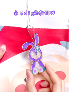 ❣️New arrival❣️DIY gel painting crystal glue painting key chain bracelet kids art and craft xmas gift for kids免烤水晶胶画锁匙圈