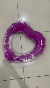 PELAMPUNG RENANG RING UNIK KOLAM RENANG SWIMMING POOL BENTUK HATI / HEART / LOVE DIAMETER 60CM BAGIAN DALAM ADA BULU