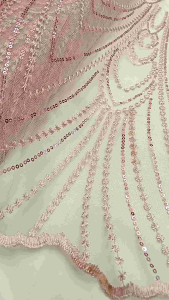 Bahan kain Tulle elisab payet speangeld bordir Payet sequind premium
