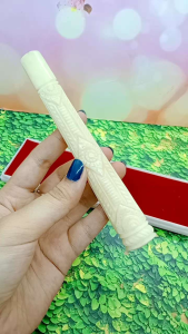 Once pipa cangklong tulang sapi bulat ukir bunga super premium B214