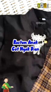 Set Baju Pahlawan Cut Nyak Dhien Aceh Kostum Baju Adat Perempuan Cut Nyak Meutia / Set Kebaya Karnaval Free Bross Anak Paud TK SD