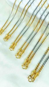 Renny laser shop สร้อยสแตนเลสเลเซอร์เกรด22K สี 2กษัตริย์ สร้อยคอ สร้อยพระลายผ่าหวาย 2กษัตริย์แต่งหัวจรวด ตัวงานทำจากสแตนเลสแท้ 100% รับประกันสินค้าไม่ลอกไม่ดำ ขนาด 2.0 มิล 2.5 มิล 3.0 มิล 3.5 มิล 4.0 มิล 4.5 มิล ความ ยาว 16-36 นิ้ว