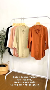 ATASAN WANITA RAYON TWILL / Kemeja daily bahan rayon polos