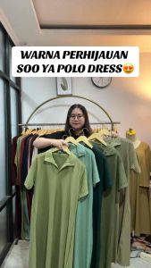Dress Kerah Soo Ya Polo Dress Shirt Hornet Knit Joi Clothing [Bisa COD]