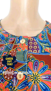 Daster Kencana Ungu Lengan Pendek Label Merah Asli Support Busui