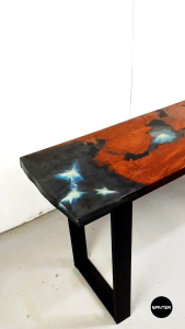 A358. Chengal Emas Solid Wood Console Table (Galaxy Iceberg)