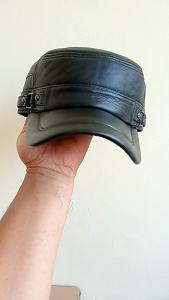 Topi komando kulit domba topi pet kulit domba topi casual kulit pria