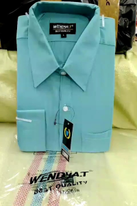 Wendya.T Kemeja Formal Reguler Warna Biru Wardah✓Kemeja Pria Polos Lengan Panjang