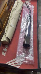 ท่อไอเสียเเท้เบิกศูนย์ เเท้ ใหม่สำหรับรถ Honda C100N (ดรีมนิว) ปั้มHAMP งานใหม่ แท้ศูนย์