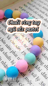 Chuỗi vòng tay ngũ sắc pastel size 8ly